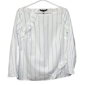 Banana Republic Long-Sleeve Asymmetrical Ruffle Top - XS, Women’s